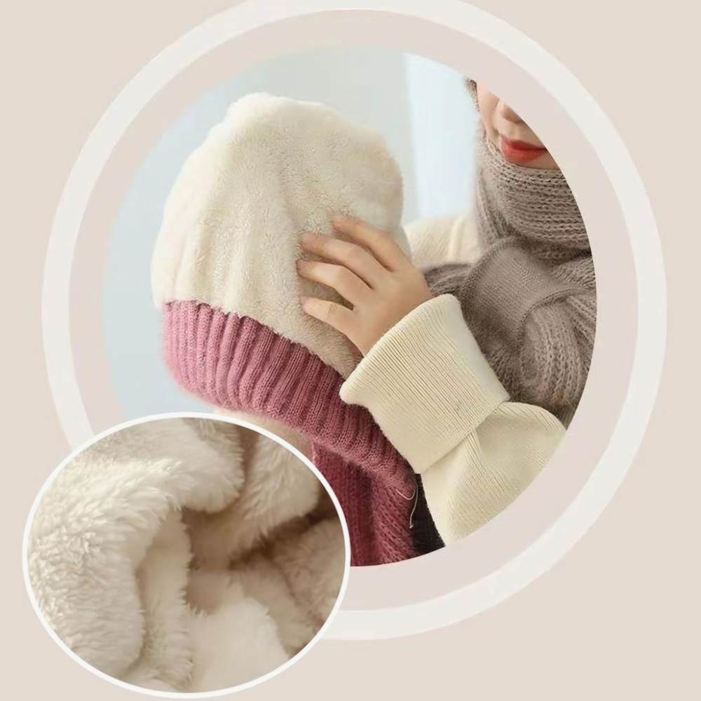 Cozy Integraded 2 In 1 Hat And Scarf - Picture 4 of 4